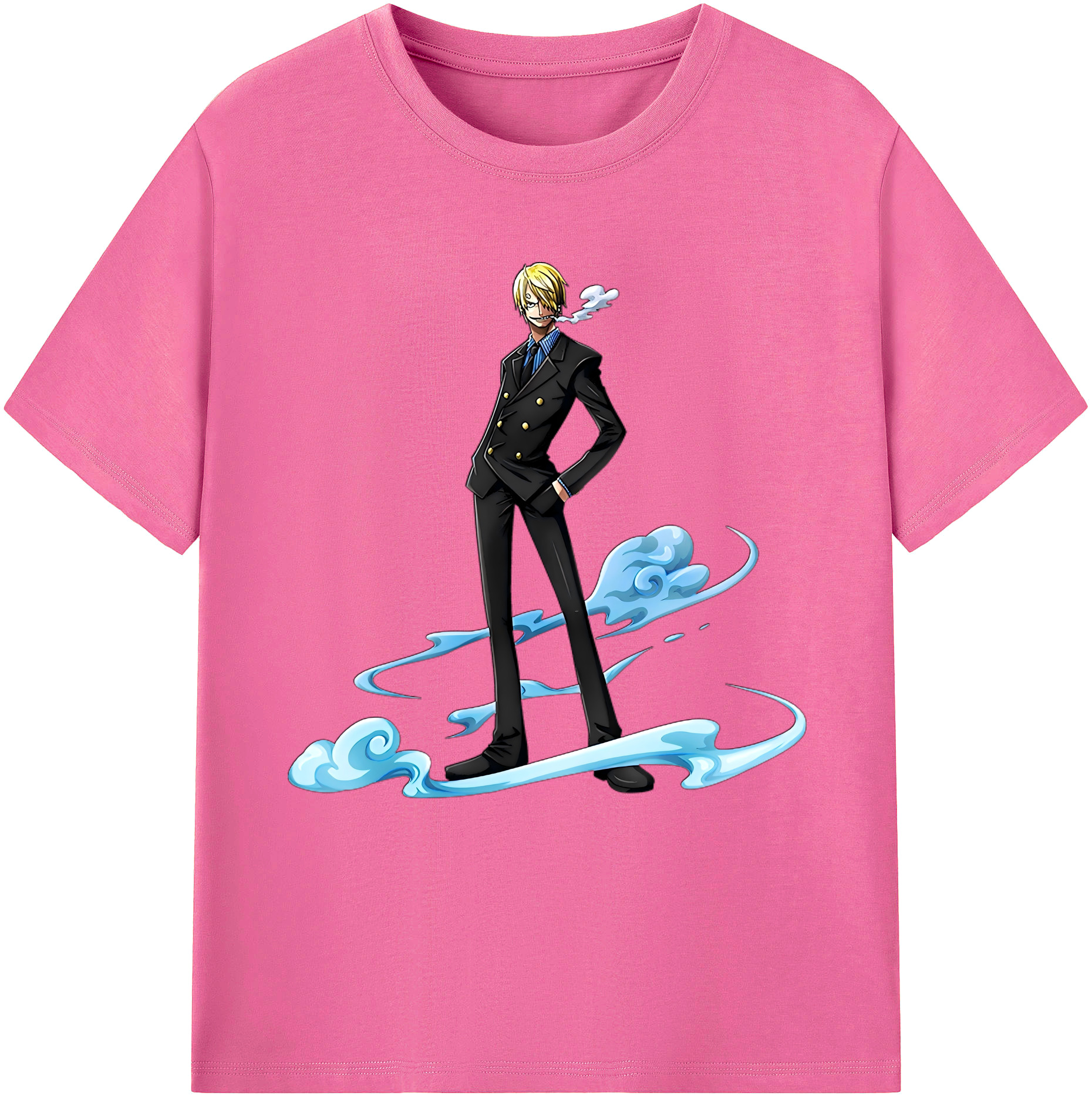 （画像用） ワンピース サンジ ONE PIECE Sanji レディースカジュアルプリントTシャツ（綿100％）